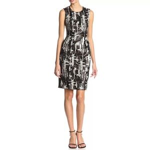 BCBGMAXAZRIA Larisa Black Sequin Fitted Dress